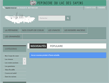 Tablet Screenshot of pepinieredulacdessapins.fr